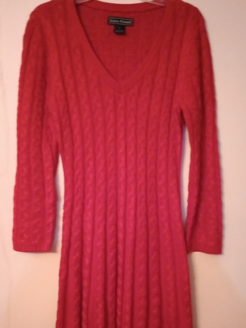 Red Midi Sweater dress